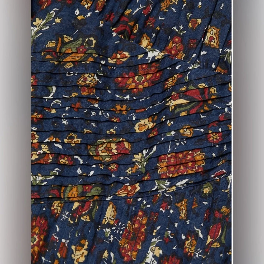 NEW Veronica Beard Shireen Pleated Floral Midi-Dress - Picture 5 of 17